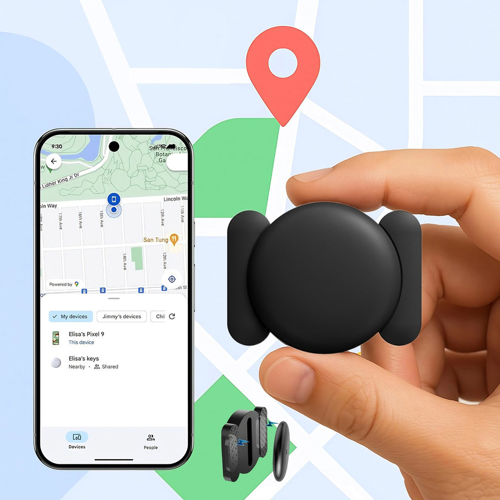 Mini GPS Vehicle Tracker Real-Time – Works with Apple Find My & Android Find My Device (No Subscription Required)