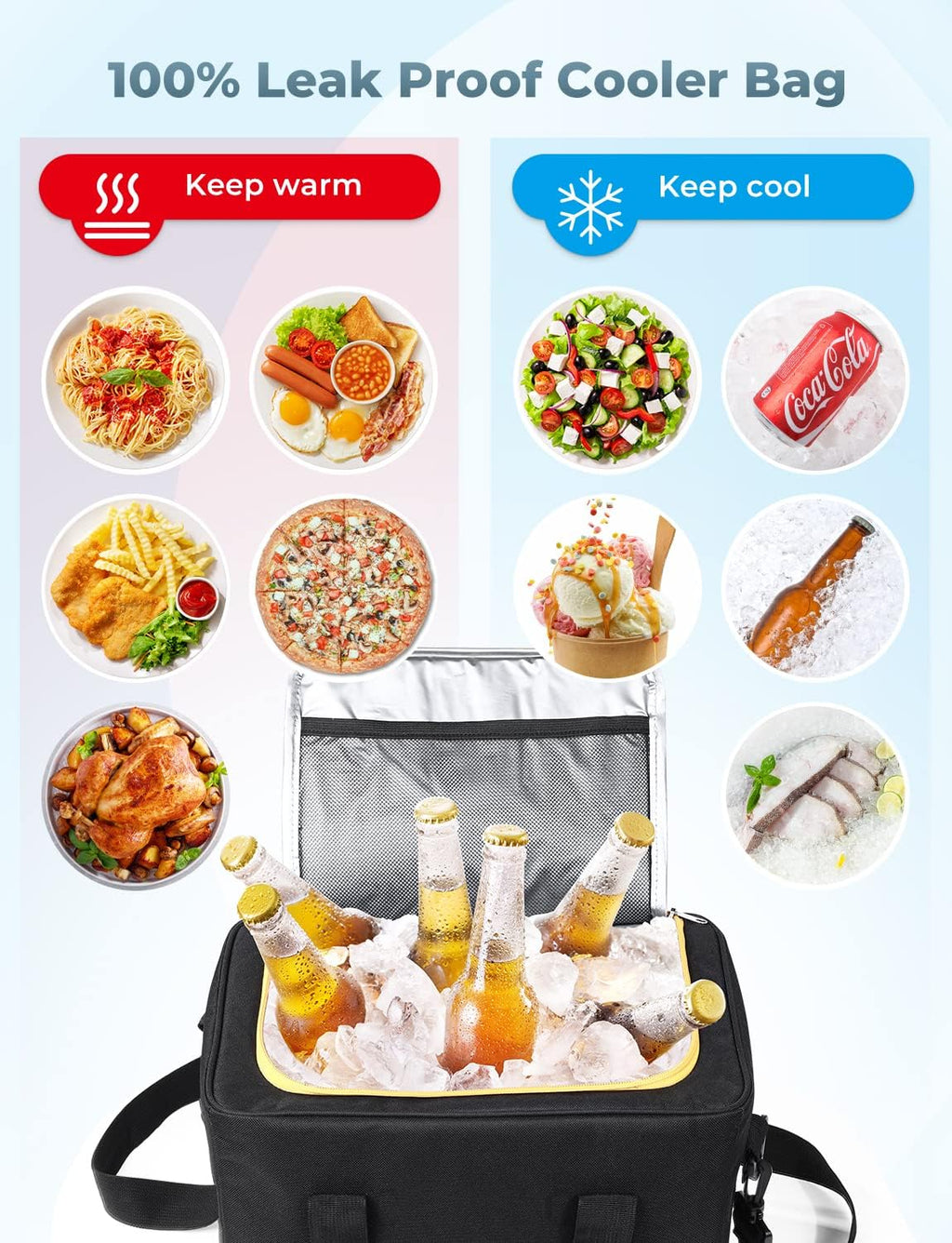 Keep Your Trunk Tidy – Large Collapsible Trunk Organizer with Removable Cooler Bag (95L) for SUV, Car & Truck