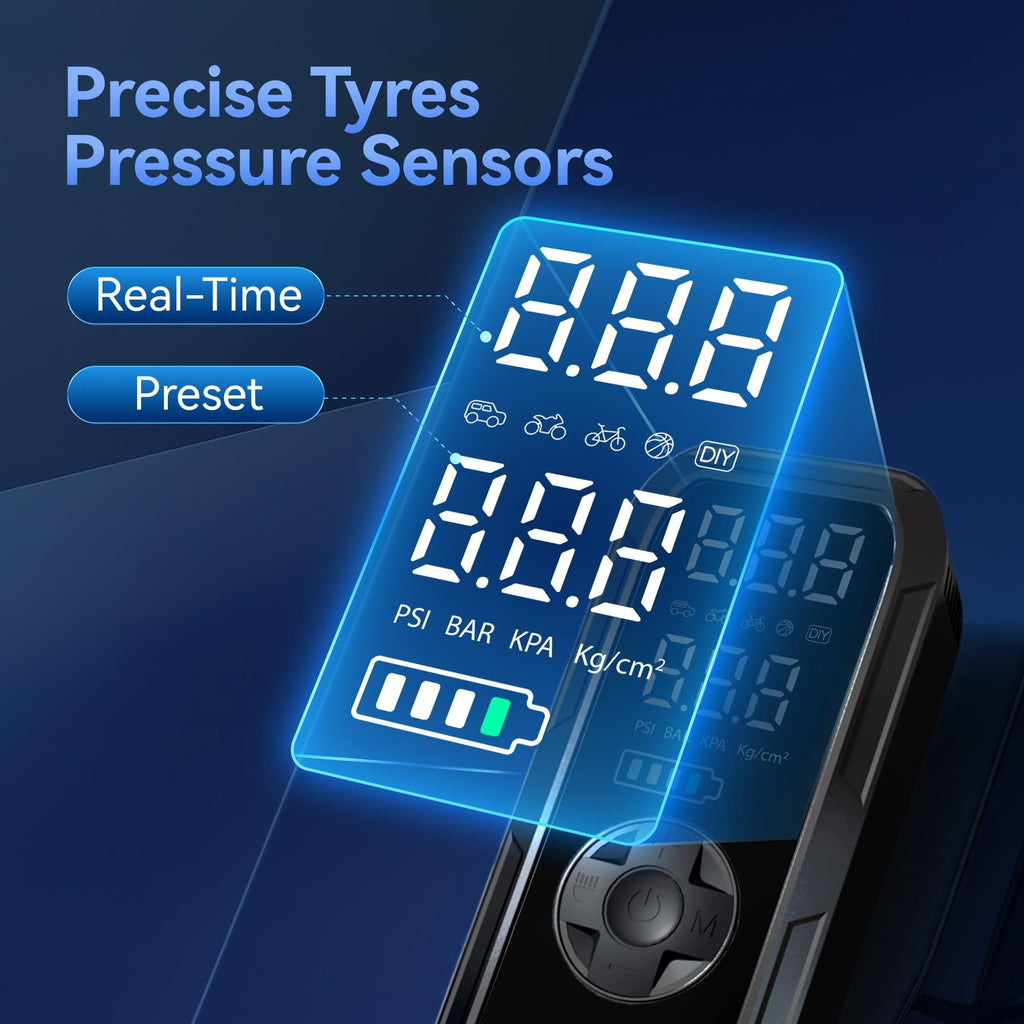 Cordless Portable Tire Inflator — 150 PSI Digital Air Pump -  Low tire? Handle it yourself.