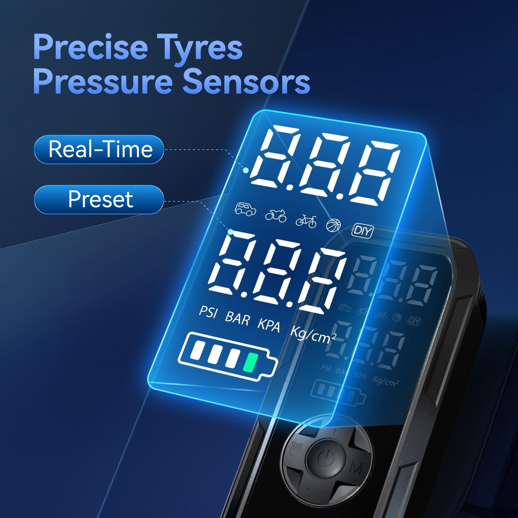 Cordless Portable Tire Inflator — 150 PSI Digital Air Pump -  Low tire? Handle it yourself.
