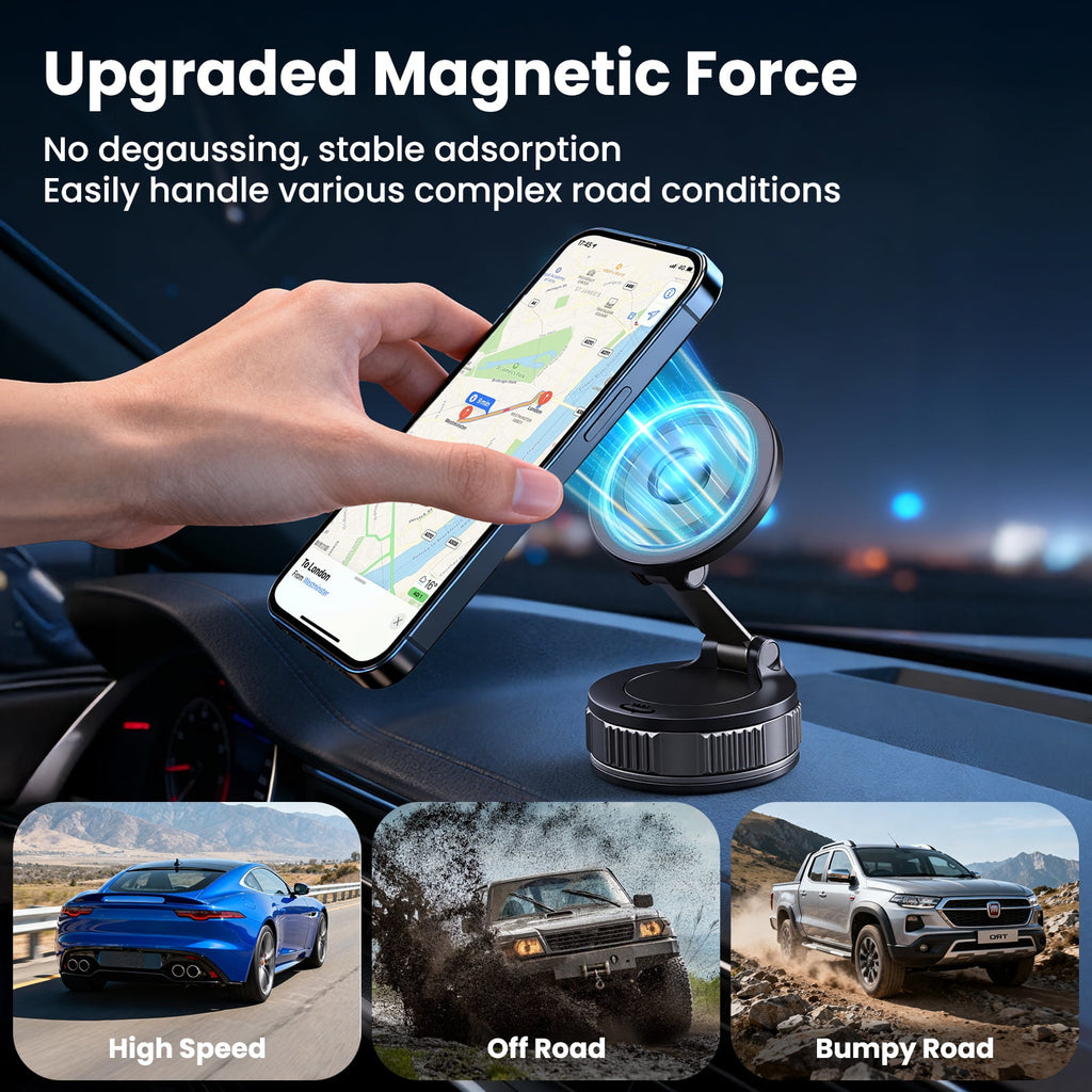 Stay Powered & Hands-Free – Wireless Fast Charging Car Mount | Auto-Clamp Phone Holder