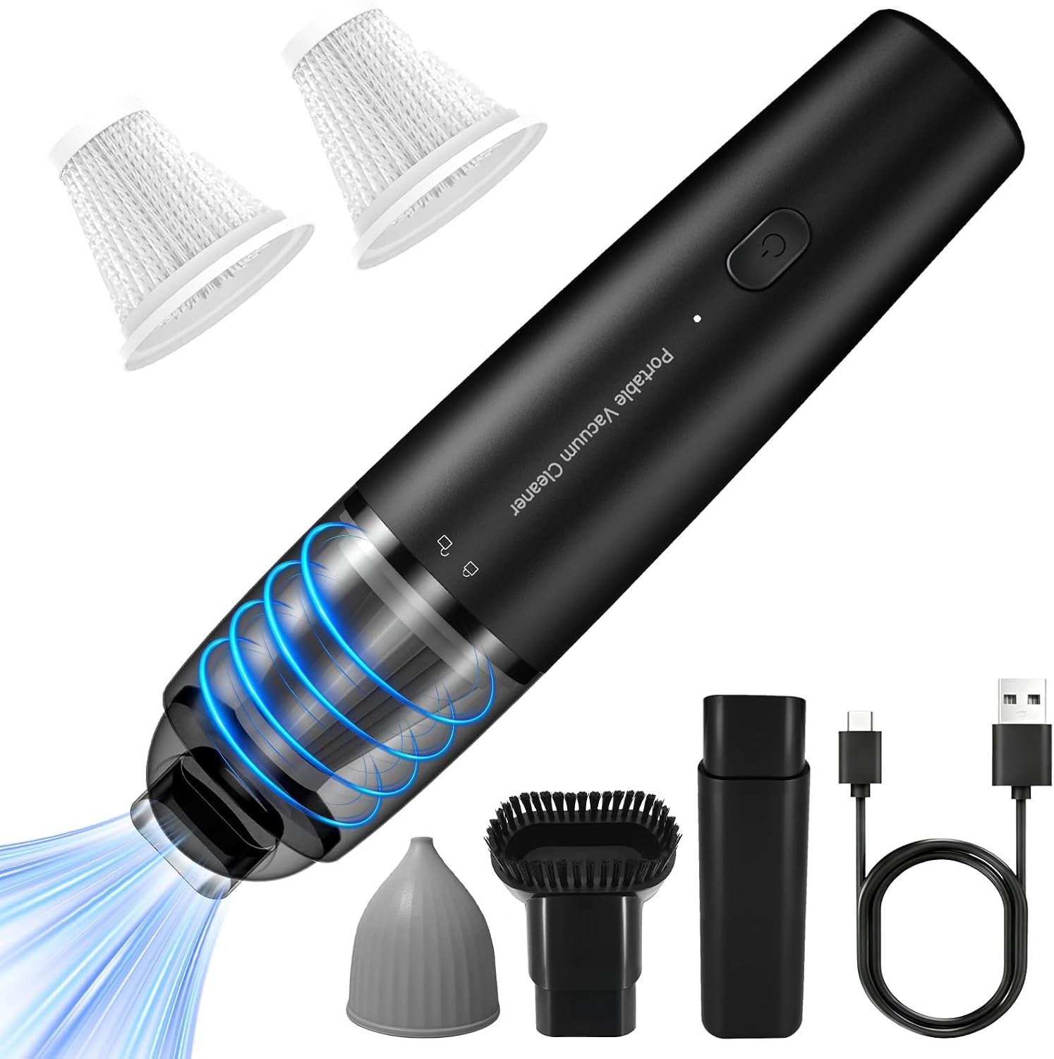 13,000Pa Cordless Car Vacuum — Lightweight USB-C Handheld Cleaner with HEPA Filters | Clean the crumbs, dust and tight spaces without dragging out a full-size vacuum.
