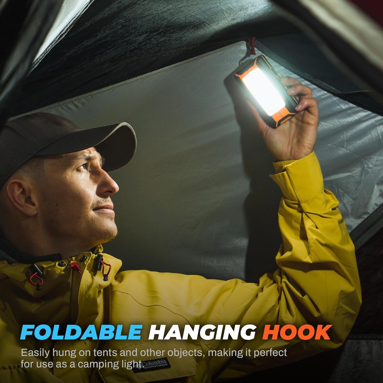 Portable Emergency Repair Light | Magnetic LED Work Light – 1500 Lumens Rechargeable Flood Lamp