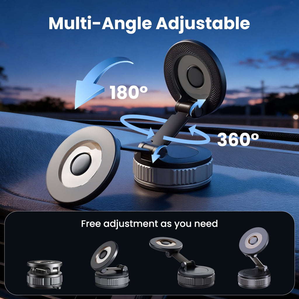 Stay Powered & Hands-Free – Wireless Fast Charging Car Mount | Auto-Clamp Phone Holder