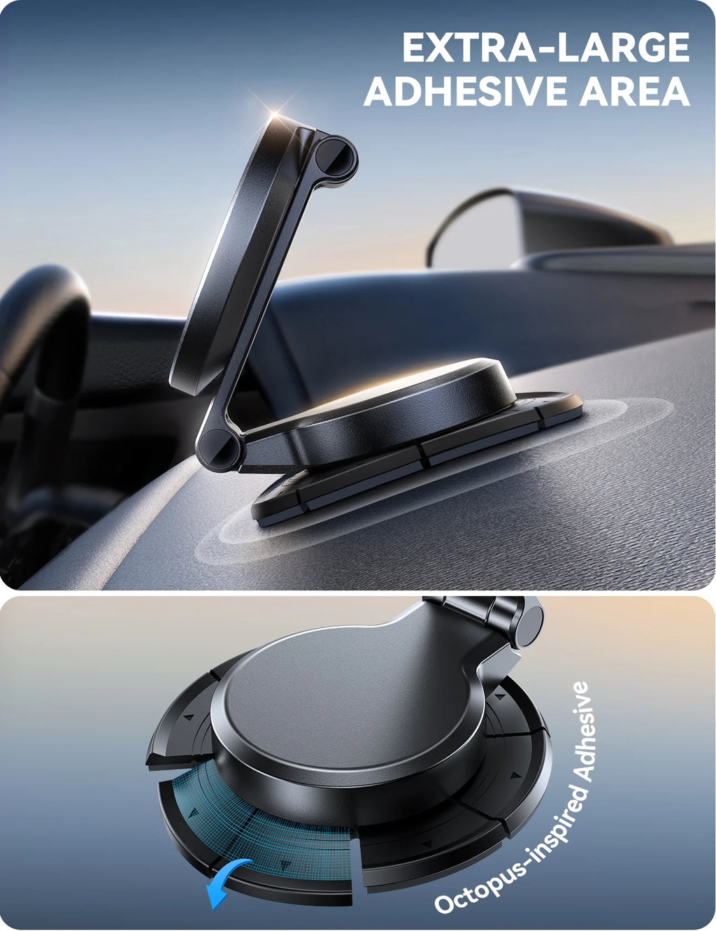 JOYROOM 15W MagSafe Car Mount & Wireless Charger — 360° Dashboard Phone Holder | Mount it. Charge it. Keep your route in view.
