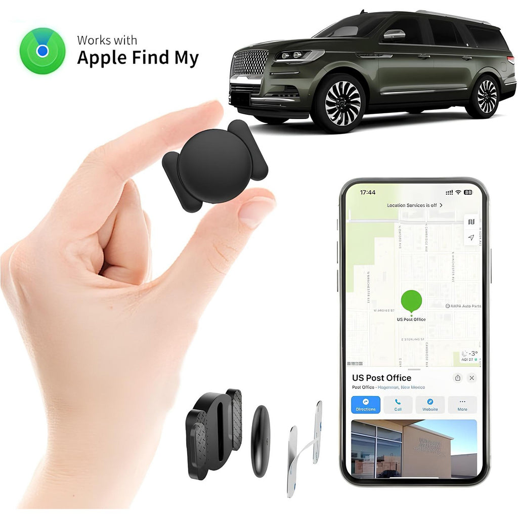 Mini GPS Vehicle Tracker Real-Time – Works with Apple Find My & Android Find My Device (No Subscription Required)