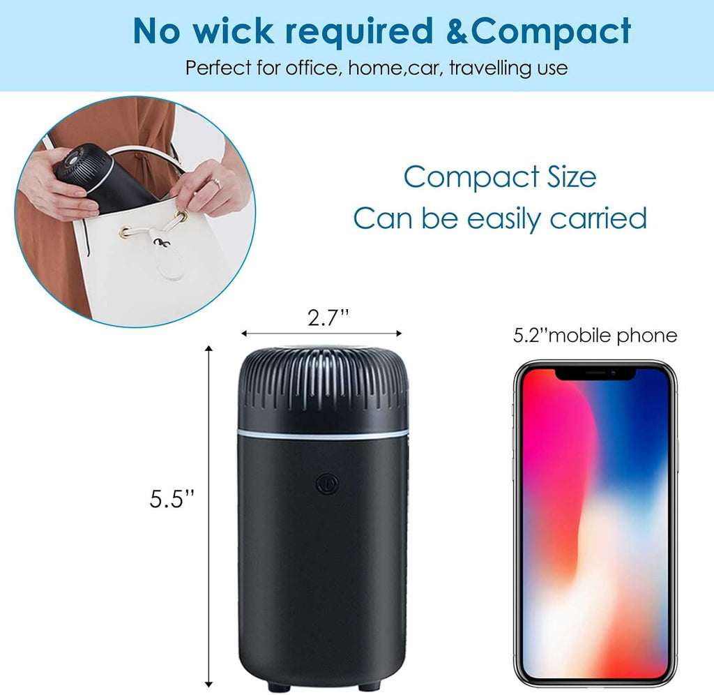 Drive Fresh - Car Diffuser Humidifier USB Aromatherapy Essential Oil Air Freshener USB Cool Mist Mini Portable Diffuser