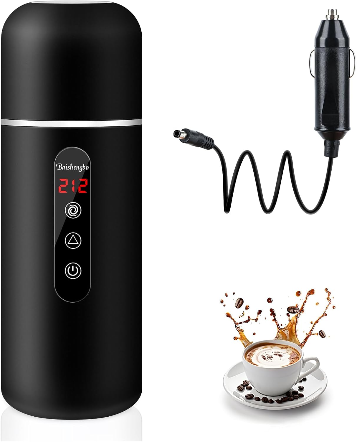 Hot Drinks Anywhere – 12V/24V Portable Car Kettle (420 mL) | Fast-Heat Coffee, Tea & Soup Maker for Cars & Trucks
