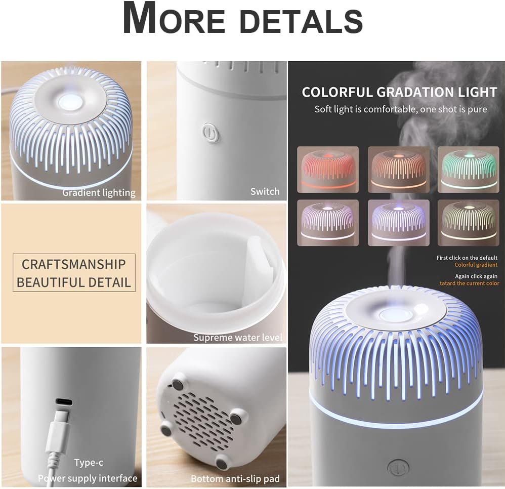 Drive Fresh - Car Diffuser Humidifier USB Aromatherapy Essential Oil Air Freshener USB Cool Mist Mini Portable Diffuser