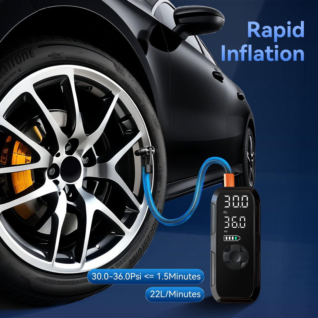 Cordless Portable Tire Inflator — 150 PSI Digital Air Pump -  Low tire? Handle it yourself.