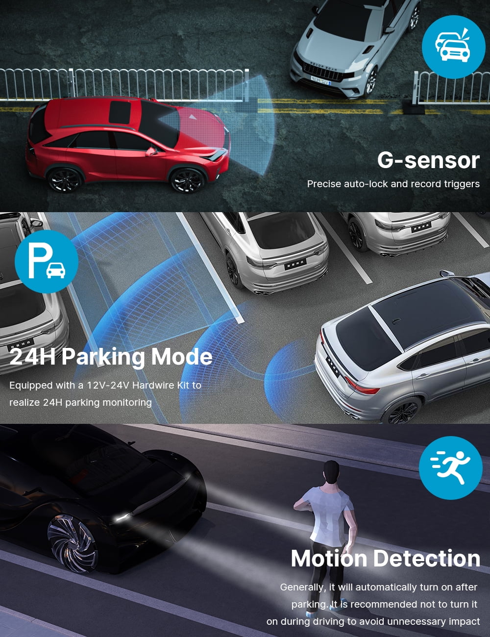 See Every Detail –  4K + 1080P Dual Dash Cam | Front & Rear, Night Vision & Parking Monitor