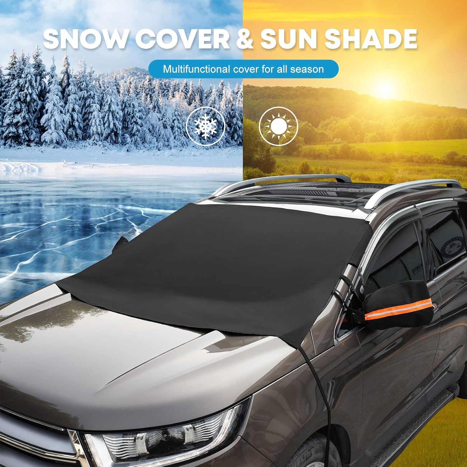 No More Scraping  | All-Weather Frost, Ice & Snow Cover for Cars & SUVs
