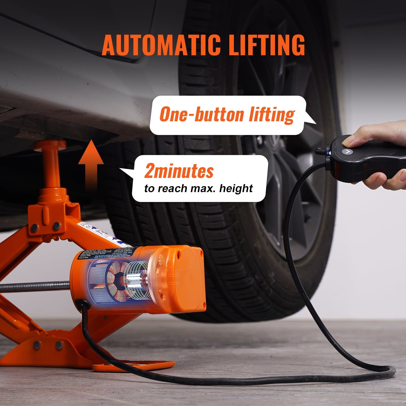 Lift Smarter – VEVOR 3-Ton Electric Scissor Jack | 12 V Auto Lift + Built-In Tire Inflator & Remote