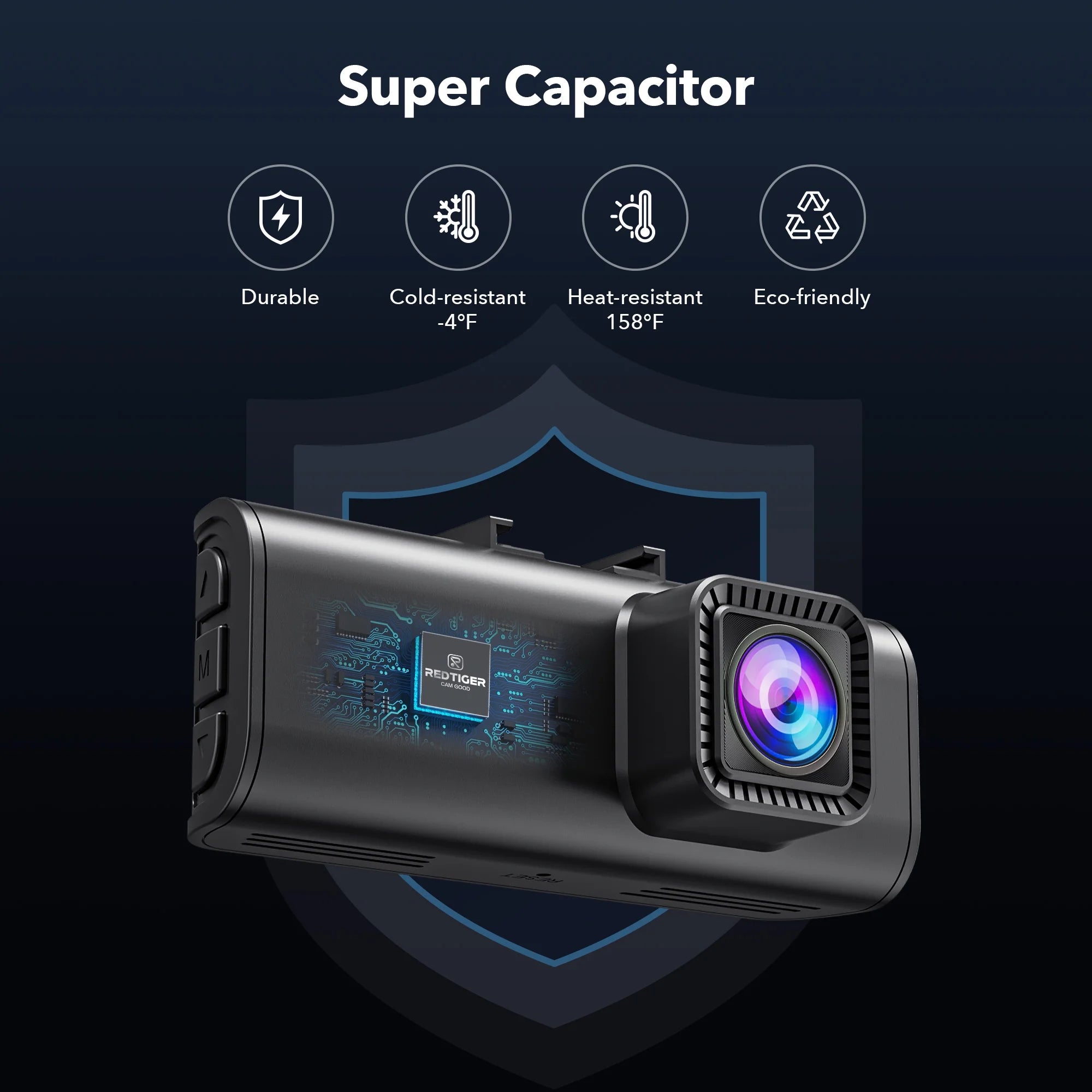 See Every Angle – 3-Channel 4K Dash Cam (Front + Rear + Inside) | Night Vision, 24 Hr Parking Guard & 32 GB Card 