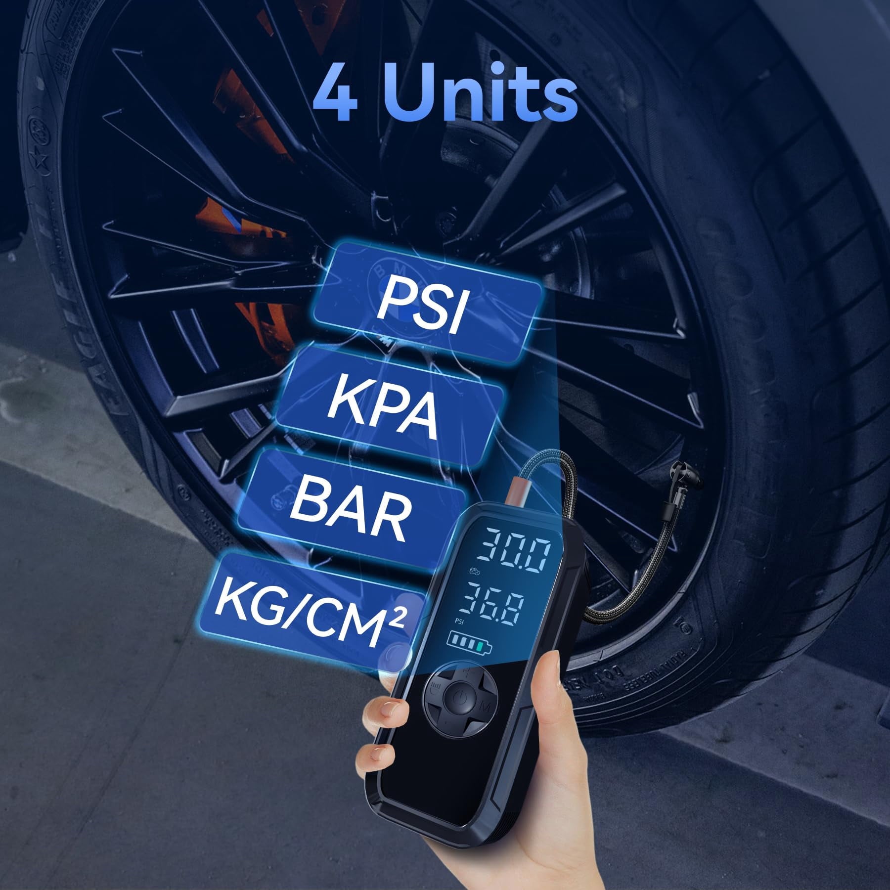 Cordless Portable Tire Inflator — 150 PSI Digital Air Pump -  Low tire? Handle it yourself.