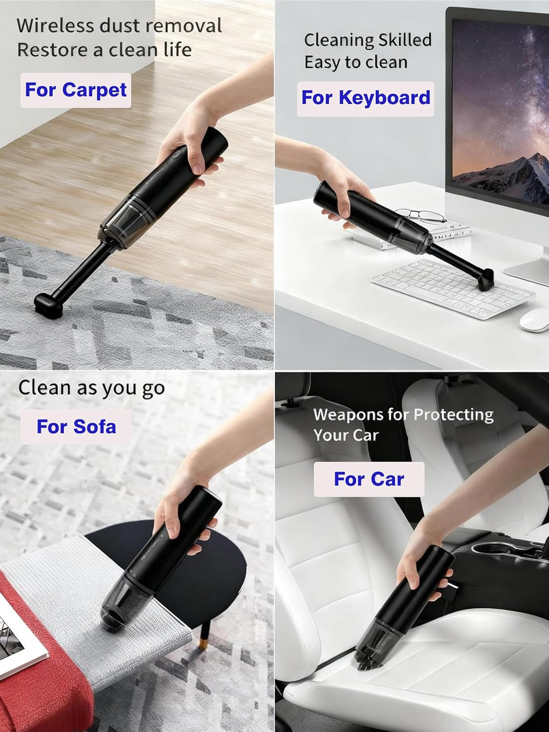 13,000Pa Cordless Car Vacuum — Lightweight USB-C Handheld Cleaner with HEPA Filters | Clean the crumbs, dust and tight spaces without dragging out a full-size vacuum.