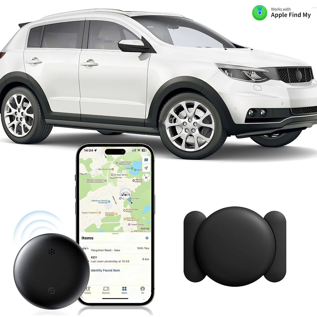Mini GPS Vehicle Tracker Real-Time – Works with Apple Find My & Android Find My Device (No Subscription Required)