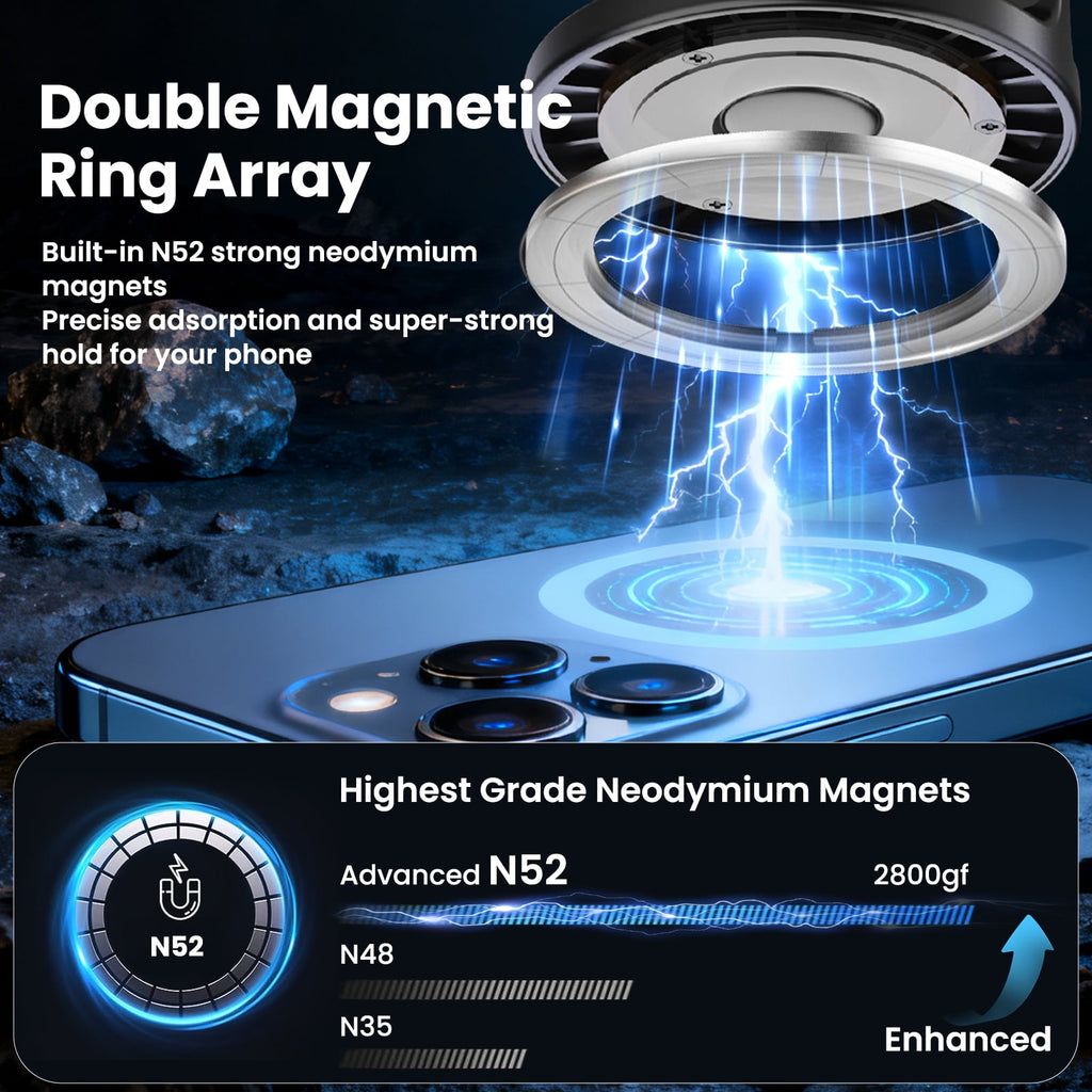 Stay Powered & Hands-Free – Wireless Fast Charging Car Mount | Auto-Clamp Phone Holder