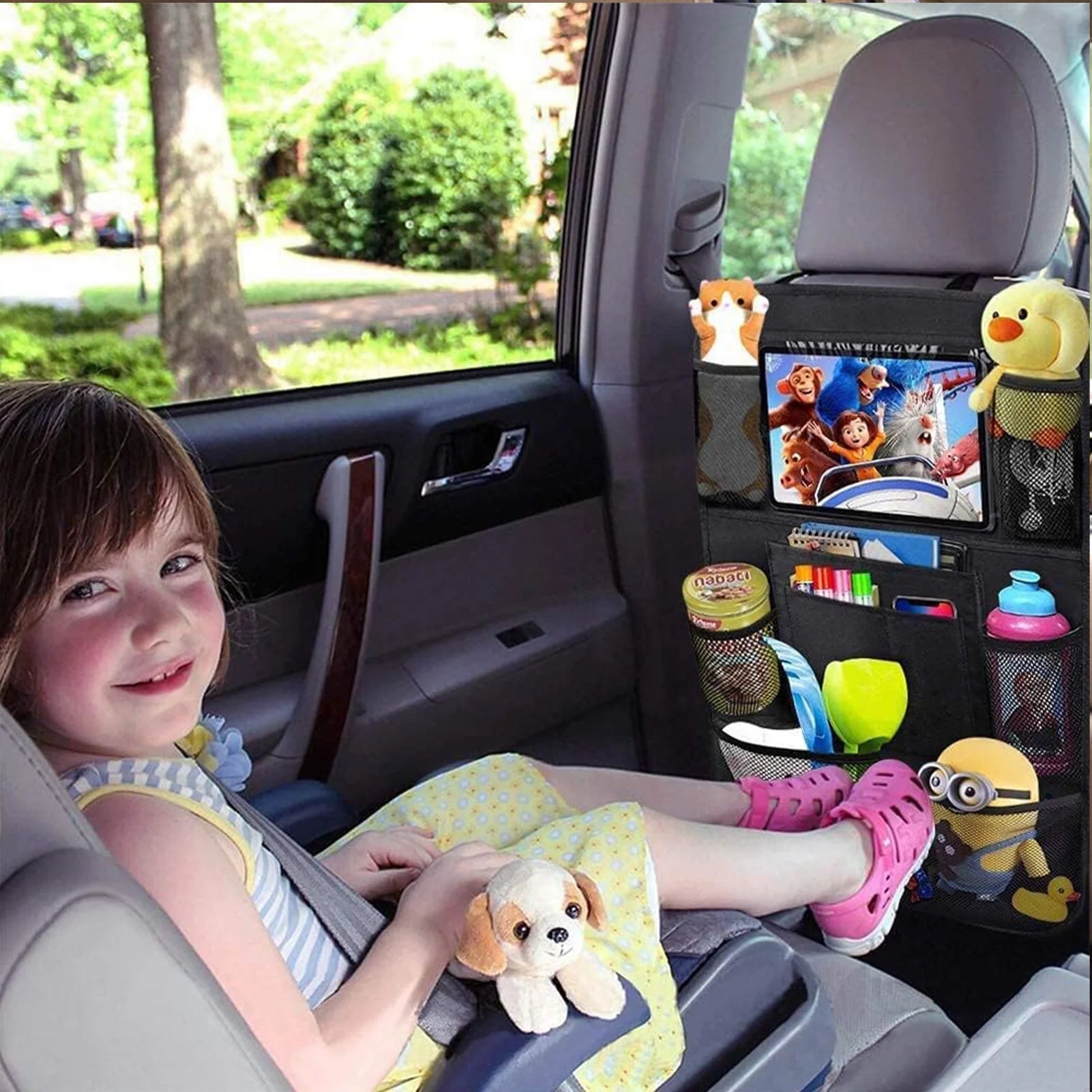Stay Organized in the Backseat –  Backseat Organizer 2-Pack with Tablet Holder & 10 Pockets