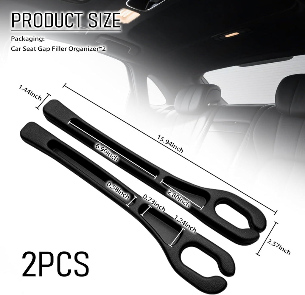 Stop Losing Items Between the Seats – 2-Pack Soft Car Seat Gap Filler Organizer with Storage Slots