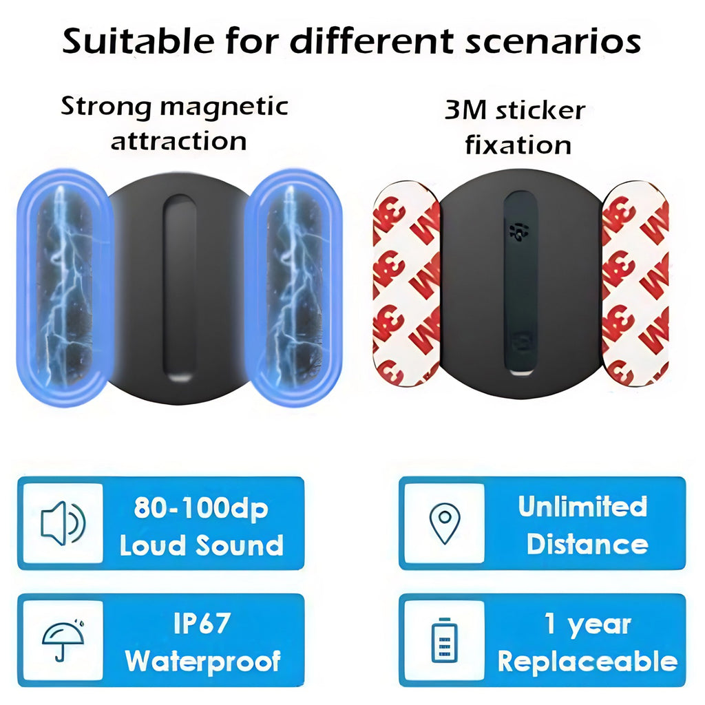 Mini GPS Vehicle Tracker Real-Time – Works with Apple Find My & Android Find My Device (No Subscription Required)